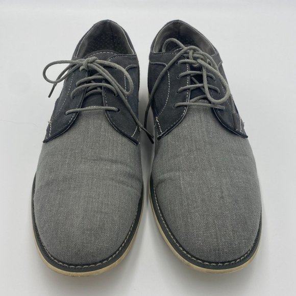 Steve Madden Men\'s Sojourn Canvas Oxfords Shoes Casual, Lace-Up Gray Size 13 main image 4